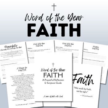 Word of the Year FAITH | Christian Reflection Journal for the New Year