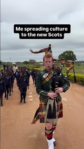 Scottish children learn Bagpipes