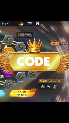 Free Fire New Token Wheel Event 🔥 Unicorn AK Return! #shorts #freefire