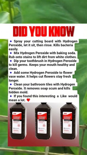 🧴 The hidden uses of Hydrogen Peroxide you should know! ✨