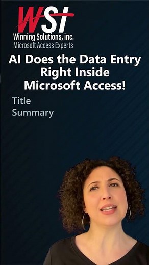 AI Does the Data Entry — Right Inside Microsoft Access!