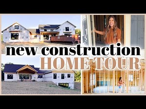 NEW CONSTUCTION HOME TOUR | FRAMING, ROOF, WINDOWS, & PORCHES | MODERN FARMHOUSE HOME BUILD 2022
