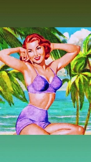 A 'RED-HEAD ON THE BEACH' Pin-up! 💋 #pinup | Mark Pittenger