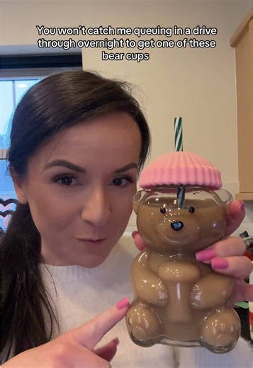 These viral bear mugs are so adorable- perfect for iced coffee, hot chocolate or your favourite drink! Plus… the pink is ADORABLE! It’s linked if you want to get one without the queue #bearcup #bearmug #icedcoffee #tiktokmademebuyit #cuteaesthetic
