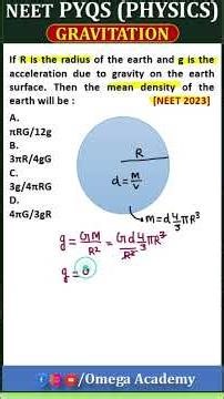 Mean Density of Earth Formula? 🤔 NEET 2023 Physics Solution | NEET 2024-2026 🎯