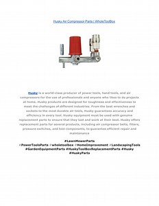 Husky Air Compressor Parts _ WholeToolBox - SlideServe