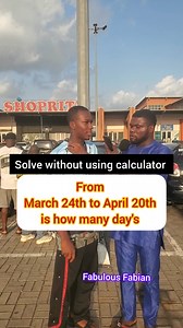 157K views · 715 reactions | Solve without using calculator From March 24th to April 20th is how many days #brainteaser #iqtest | Fabulous Fabian | Facebook