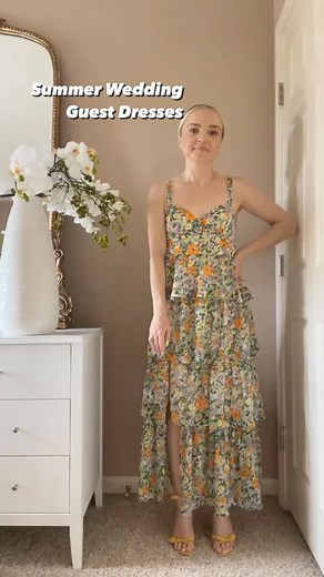 Summer Wedding Guest Dresses #weddingguestdress #weddingguestoutfit #summerweddingguestdress #summerdresses #petitefashion #petitestyle #petitefashion #2254 | Trendist Fashion