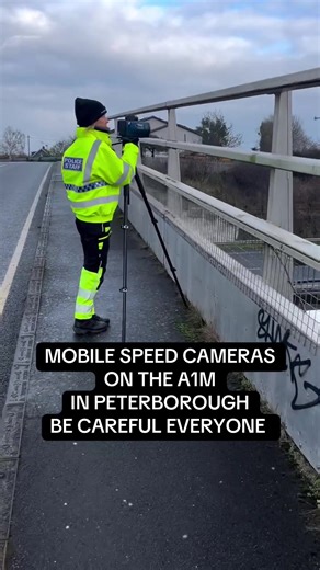 Mobile Speed Cameras on the A1M in Peterborough