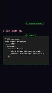 Why I Ditched Next.js for Bun + HTMX