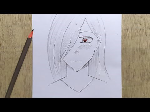 dibuja anime facil ||Como dibujar una chica anime triste paso a paso ||How to draw a sad anime girl
