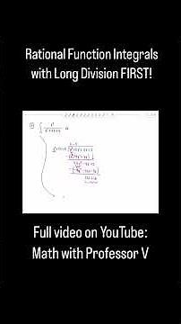 Integrating Rational Functions! Tutorials & more! #mathwithprofessorv #calculusvideos #integrals