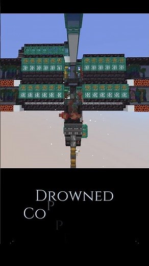 Survival Friendly Drowned Copper Farm 1600+ ingots/hr 175+ blocks/hr (Minecraft 1.17-1.19+) #shorts
