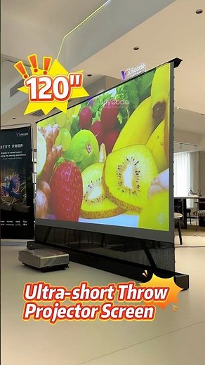 The ultra-short throw projector screen turns your small living room into a giant-screen theater