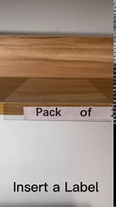 Moveable Shelf Label Holders 0.75'' x 5'', Pack of 10