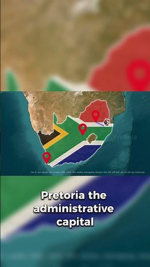 The Country With Three Capitals Explained #southafrica #geography #facts #shorts #maps