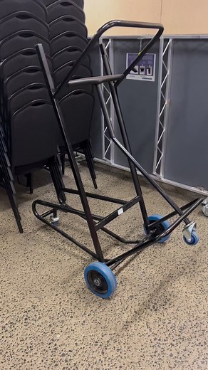 There is no substitute for good design. This chair trolley is a great example of problem solving with efficiency and balance. So easy when good thought and planning solve a challenge at hand. [good design, engineering solutions, trolleys ] | Costa Georgiadis Official