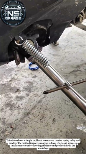 DIY Spring Removal Tool Hack – Quick & Easy Mechanic Solution!#mechanic #shorts
