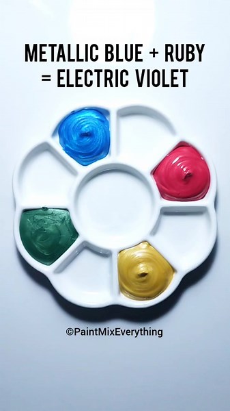 Metallic Colors | Acrylic Paint Mixing pt. 1 #colors #colormixing #acrylicpaint #satisfying #asmr