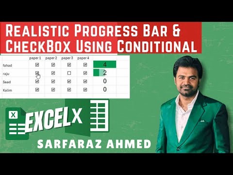 Excel Hacks: Realistic Progress Bar & CheckBox Using Conditional Formatting