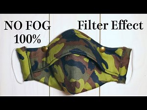 New Design - 3 Layers NO FOG Face Mask Tutorial - Size for both men and women