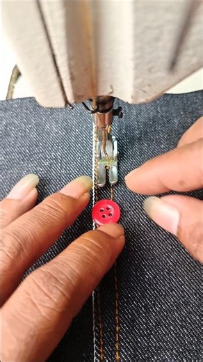 attach buttons to clothes using a sewing machine #sewing #tips