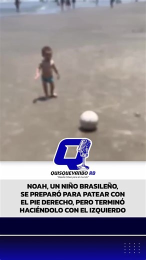 Primero se retira, luego se da la vuelta y regresa con decisión para patear el balón de una manera original, intentando engañar al portero. Noah amaga el disparo con el pie derecho y finalmente remata con el izquierdo. El video, que se ha vuelto viral, ha despertado risas, alegría y ternura. #CDM