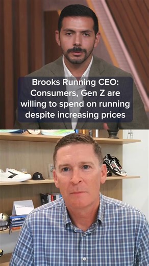 Brooks Running CEO Dan Sheridan told CNBC’s Brandon Gomez that the company has not seen consumer pullback despite increasing prices. "We're actually seeing the reverse," Sheridan said, adding that running shoes continue to gain popularity, especially with Gen Z. "We've seen this Gen Z generation not only engage in the sport, but pay for performance," he said. Watch the full interview: cnb.cx/3JAzf4w | CNBC