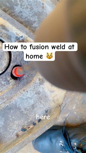 How to fusion weld at home #welding #fusion #drill #fyp