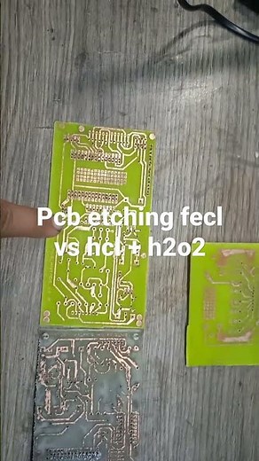 pcb etching fecl vs HCl + h2o2