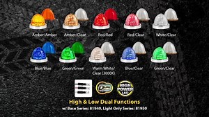 Flush mount lights are popular due to easy installation and versatile placement such as bumpers, air cleaners, marker lights and interior dome lights. Grand General is proud to introduce the LED upgrade of the classic watermelon style lens. This new "Old School” surface mount LED features 18 high powered SMD diodes, stainless steel bezel and high & low dual functions in 10 different colors for custom applications. | Grand General Accessories