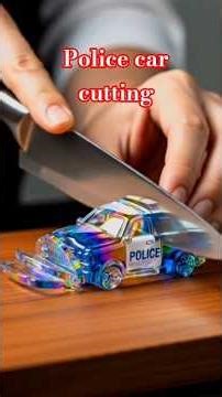 Jelly Police Car Cutting ASMR 🚓✨ | Super Satisfying Jelly Cutting Sounds