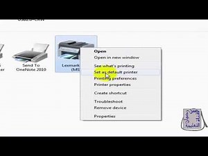إضافة و ازالة الطابعات وتعيين طابعة افتراضية فى ويندوز 7 الدرس ال 15