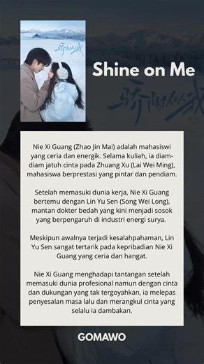 GOMAWO! ^-^ on Instagram: "🎬 Shine on Me Adaptasi web novel “Blazing Sunlight” karangan Gu Man Tayang di WeTV, iQIYI, Netflix, VIU, Viki Tipe: C-Drama / C-Series Genre: Romantis, Bisnis Tayang: 22 Desember 2025 Episode: 36 Durasi: 45menit Sutradara: Chen Zou Fei (Whispers of Fate, The First Shot) Penulis Naskah: Gu Man (web novel), Shen Fei Xian (The Best Thing, Love O2O) 📌Sinopsis GOMAWO: swipe➡️➡️➡️ Pemeran: ⭐️#SongWeiLong ⭐️#ZhaoJinMai Lai Wei Ming, Fan Shi Ran, Yang Teng, Zhao Xin Referens