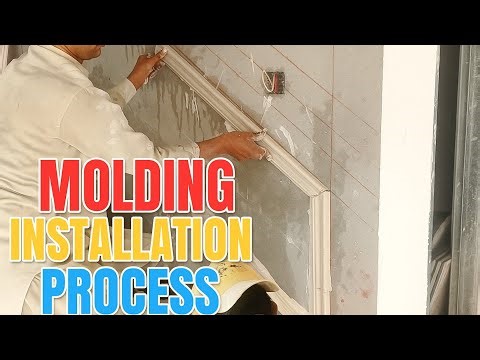 Gypsum Molding Installation | Wall Design Decoration Ideas | how to install gypsm mold
