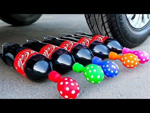 EXPERIMENT Car vs Coca Cola with Balloons Crushing Crunchy & Soft Things by Car!
