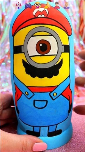 ASMR UNBOXING Super Mario Minions Nesting Dolls Review ❤️#shorts #asmr #supermario #minions #viral