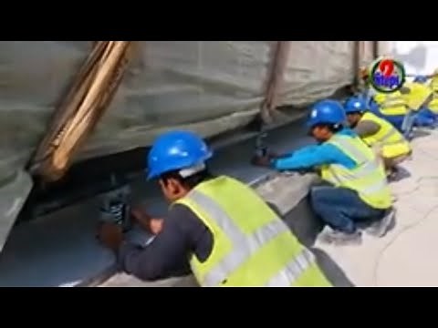 Installation Chilled Water System on Plinth With Vibration Isolator