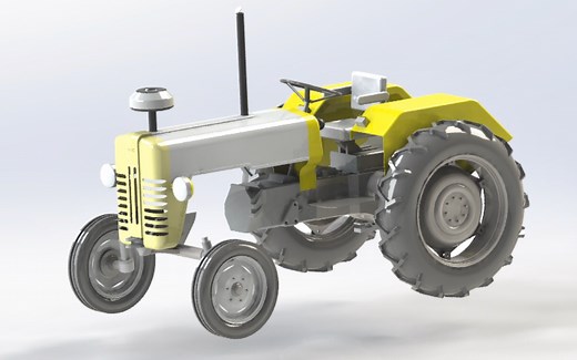 Solidworks建模～拖拉机车轮三维建模思路(对已有的模型进行讲解建模思路）