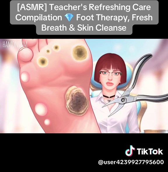 [ASMR] Teacher's Refreshing Care Compilation 💎 Foot Therapy, Fresh Breath & Skin Cleanse