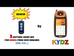 How to renew 3-buttons Honda smart key from 2020 onwards (K0R, K1N) by KYDZ