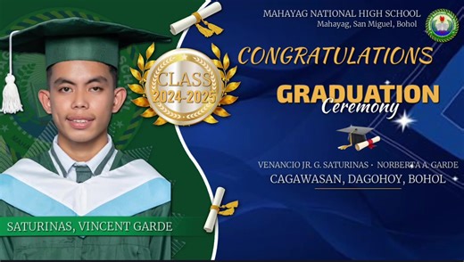 1.1K views · 59 reactions | 8th MNHS Graduation Rites Theme: Generation of Unity: Partners for the new Philippines Senior High Students | Mahayag NHS Official | Facebook