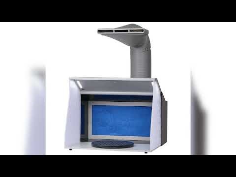 #SucceBuy Airbrush Spray Booth Portable Hobby Airbrush Paint Spray Booth Kit with 4 LED Light Power