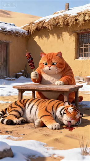 Funny Animation: Black Goat vs. Orange Cat