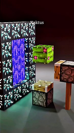 The realistic Minecraft Simulation in Blender #satisfying #minecraft #3d #fyp #foryoupage