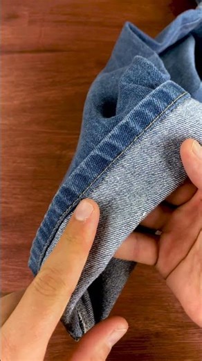 Jeans too long? This technique is a game changer #sewing #hacks