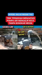 1.8K views · 1.6K reactions | Nyesel kalau tidak tau, Ilmu gratis‼️Trik termudah mengatasi pompa air di sumur Bor mengalir kecil Tanpa bongkar mesin, Jadi mengalir kencang #idekreatif #tutorial #pompaair #semuaorang #trending | Sidomakmur Indah | Facebook