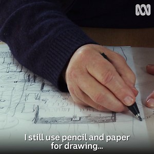 Australian architect Glenn Murcutt still does all of his design work by hand. There's an important reason why. #WorldArchitectureDay | ABC Arts