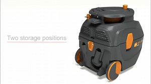 Taski Aero 15 Plus Canister Dry Vacuum, 4 gallon, Grey/Orange