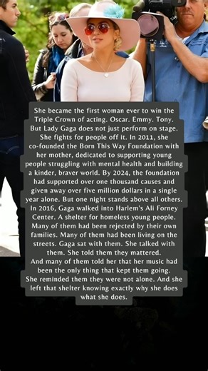 Lady Gaga Founded A Mental Health Foundation And Visited Homeless Youths